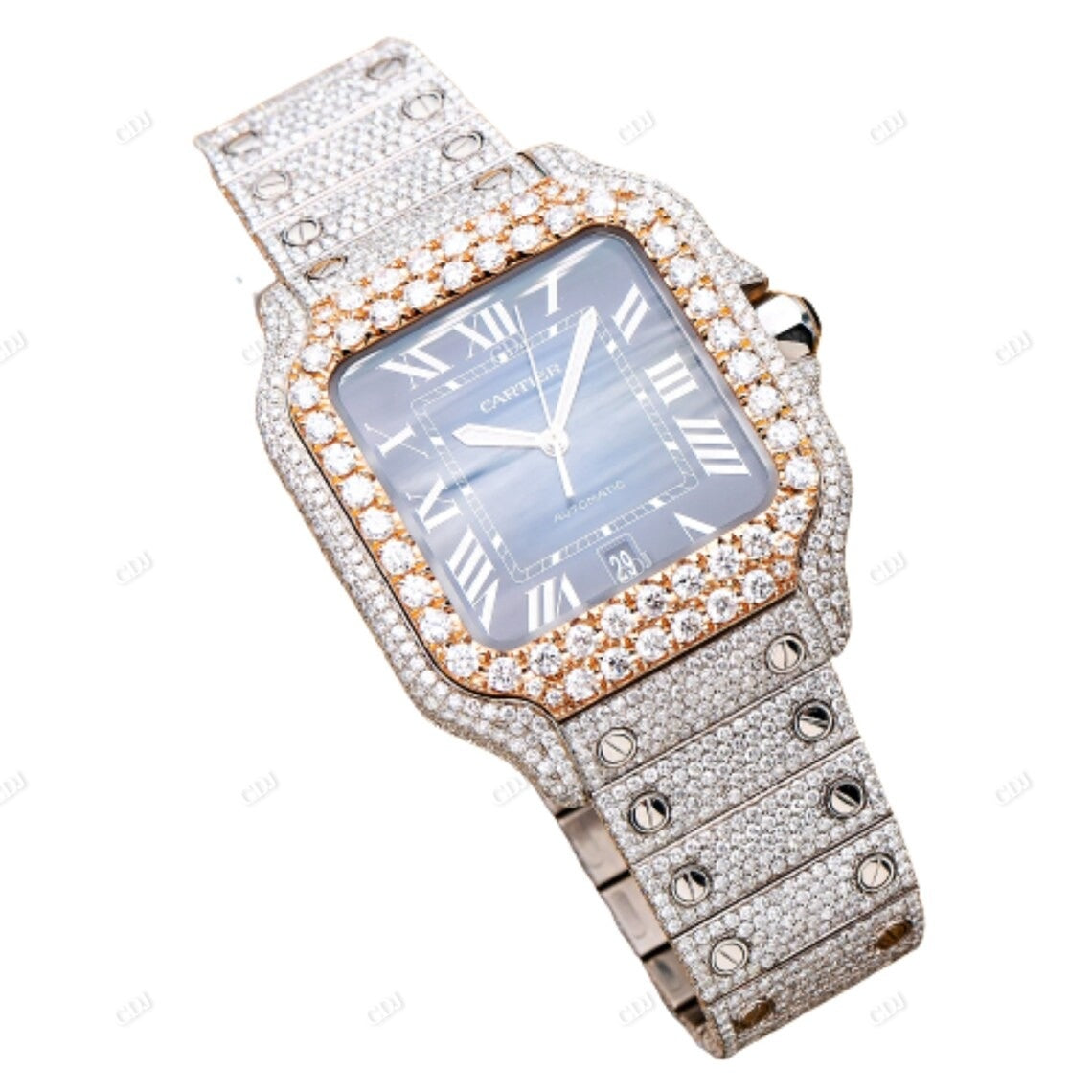 VVS Moissanite Diamond Cartier Watch customdiamjewel