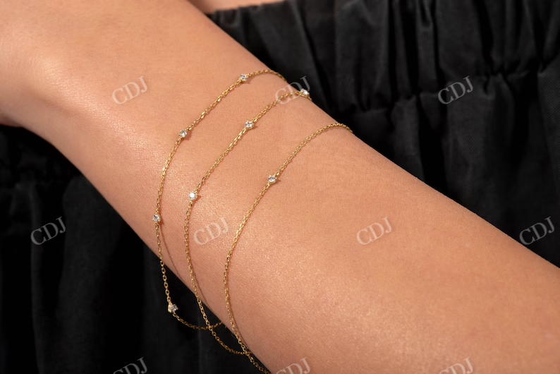 0.08CT Natural Dimond Solitaire Diamond Bracelet customdiamjewel