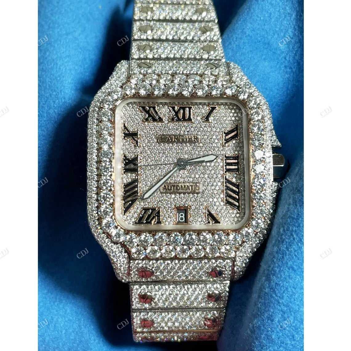 Cartier GRA Certified VVS Moissanite Watch customdiamjewel