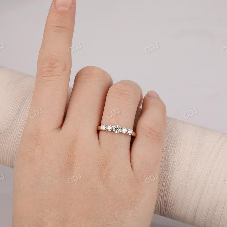 0.70CTW Round Cut Diamond Women Wedding Band customdiamjewel