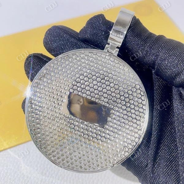 Custom Made Baguette Name Circle Pendant For Men customdiamjewel