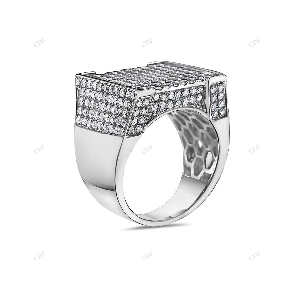 S925 Sterling Silver Moissanite Luxury Men's Ring hip hop jewelry customdiamjewel