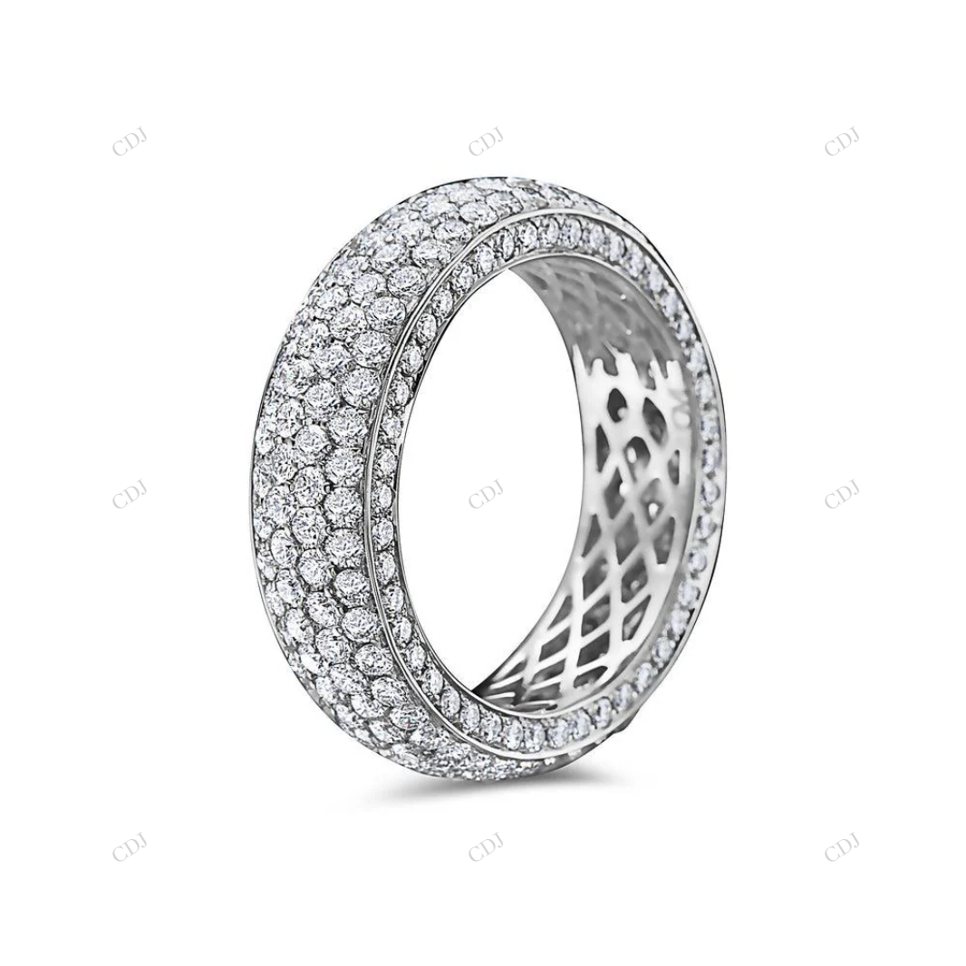 Iced Out 925 Silver Sterling Eternity Band hip hop jewelry customdiamjewel