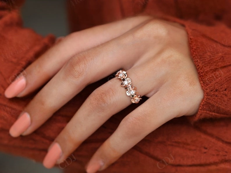 Floral Designer 0.19CTW Lab Grown Diamond Wedding Band customdiamjewel