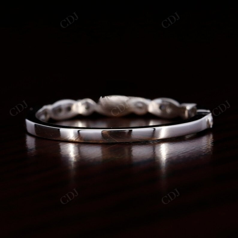 Half Eternity Bezel Round 0.15CTW lab Grown Diamond Wedding Band customdiamjewel