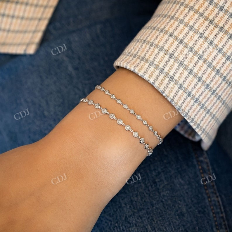 1.25CT The Yard Bezel Set Natural Diamond Bracelet Bezel Set Bracelet customdiamjewel