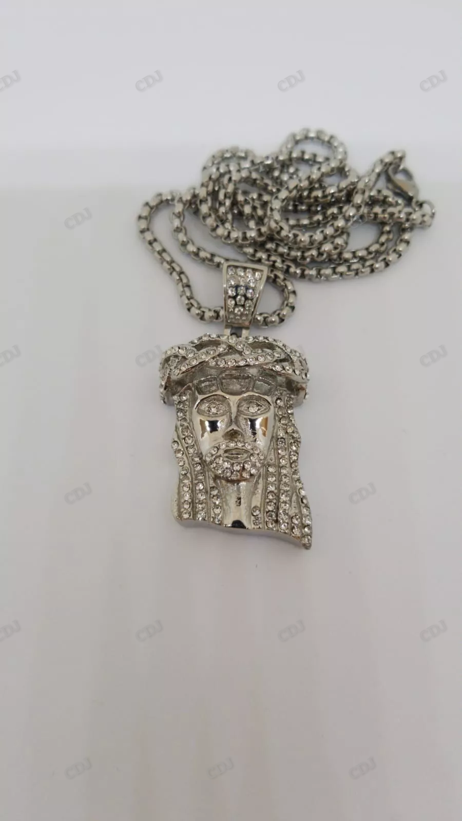 Custom Hip Hop Sterling Silver Jesus Pendant hip hop jewelry CustomDiamJewel