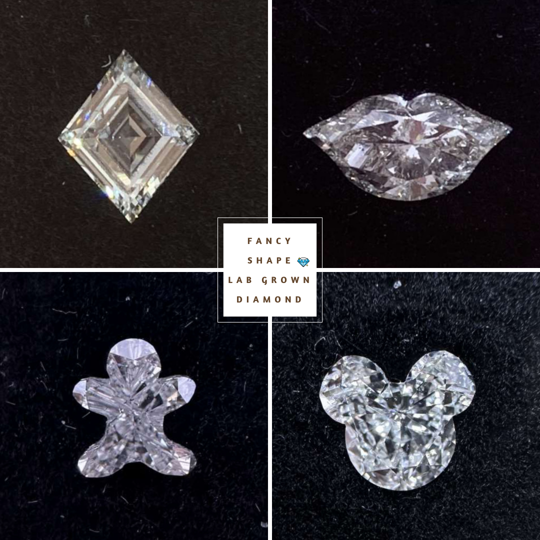 Round Rose Cut Lab Grown Diamond  customdiamjewel   