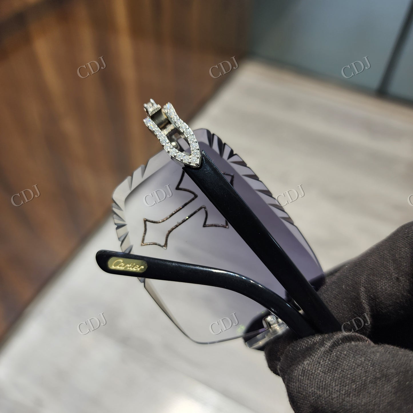 Luxury Moissanite Diamond Men's Sunglasses hip hop jewelry CustomDiamJewel