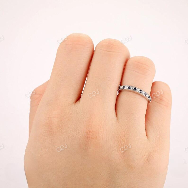 14k Solid Gold Curved Moissanite Wedding Band For Women customdiamjewel