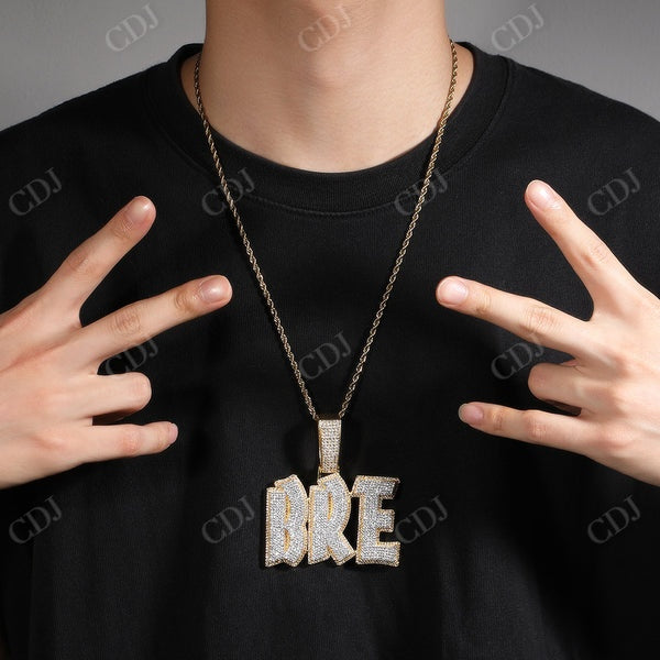 Moissanite Iced Out Hip Hop Custom Pendant CustomDiamJewel