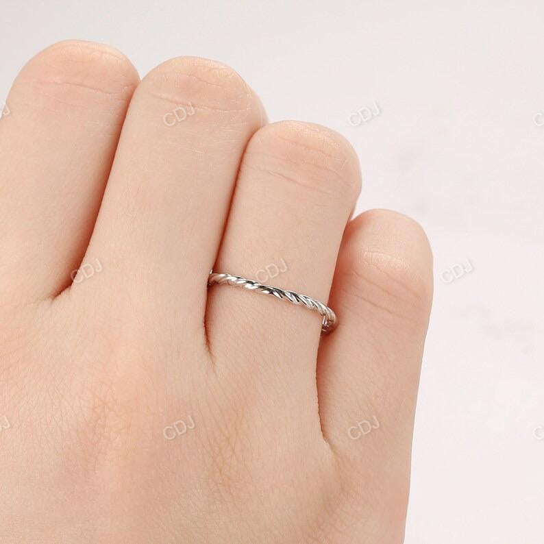 Twisted Rope Matching Wedding Band customdiamjewel