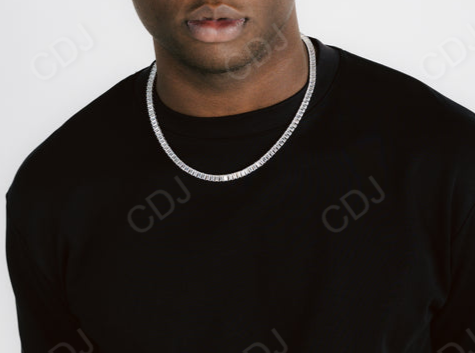Unique Baguette Cut Hip Hop Tennis Chain customdiamjewel