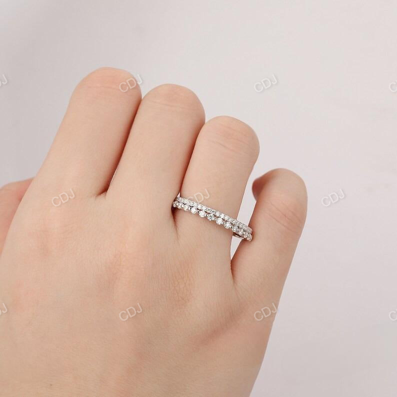 0.63CTW Round Natural Diamond Unique Solder Wedding Bands customdiamjewel