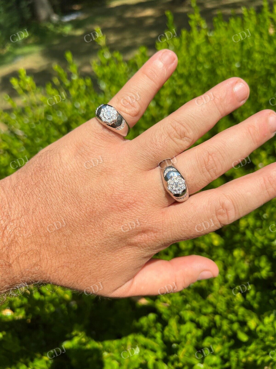 Hip Hop Iced Moissanite Cluster Ring customdiamjewel