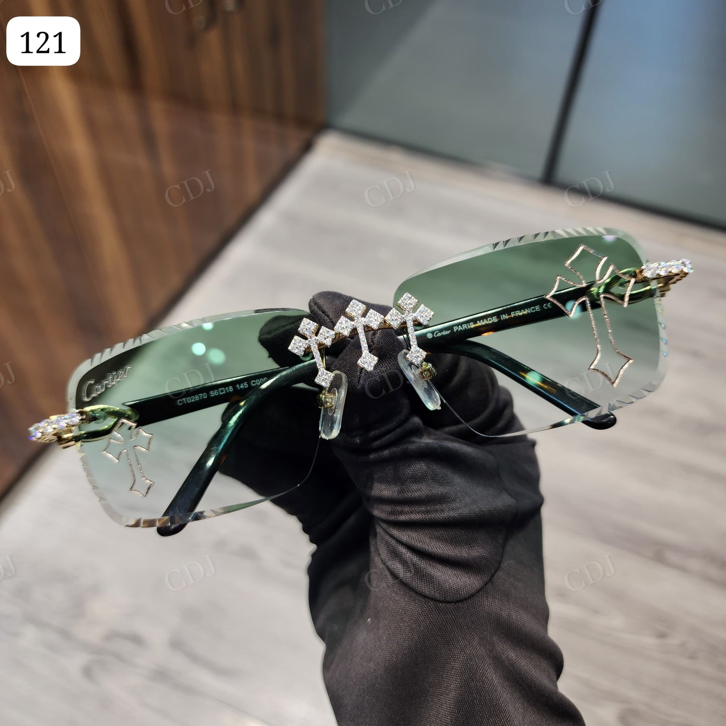 Premium Quality Moissanite Sunglasses For Mens hip hop jewelry CustomDiamJewel