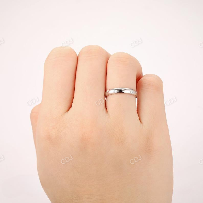 0.22CTW Flush Set Round Cut Diamond Wedding Band customdiamjewel