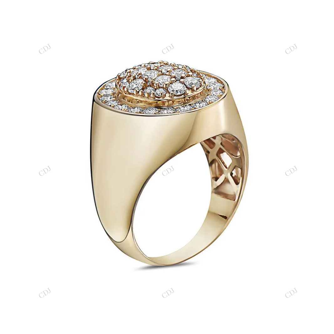 Silver Moissanite Double Halo Gold Ring hip hop jewelry customdiamjewel