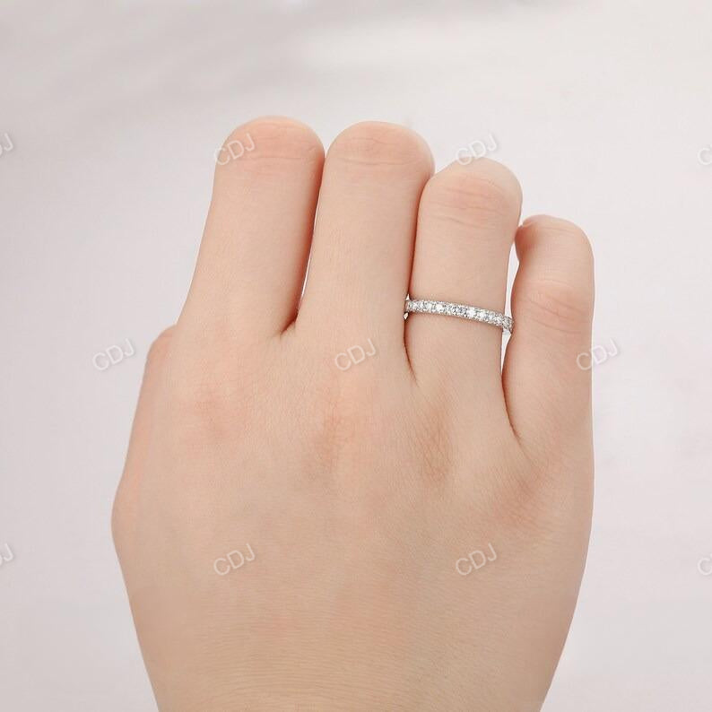 0.34CTW Round Natural Diamond Half Eternity Wedding Band customdiamjewel