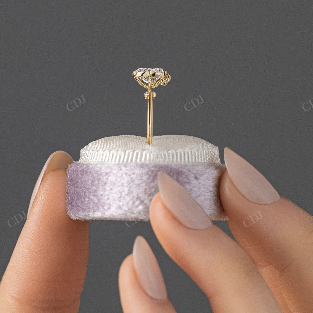 Unique Oval Cut Lab Grown Diamond Promise Ring
