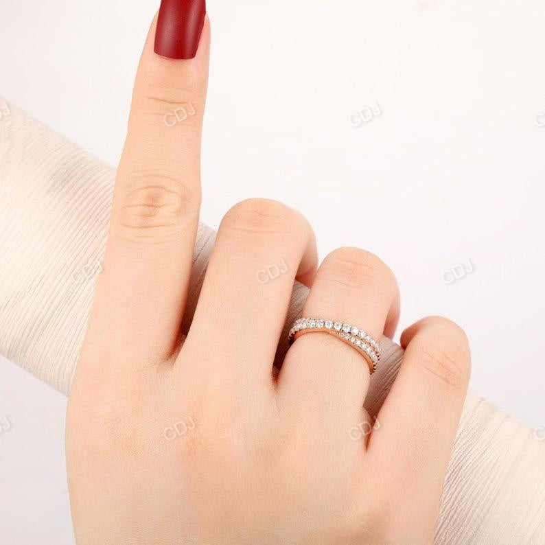 0.89CTW Round Cut Half Eternity Lab Grown Diamond Twisted Band customdiamjewel