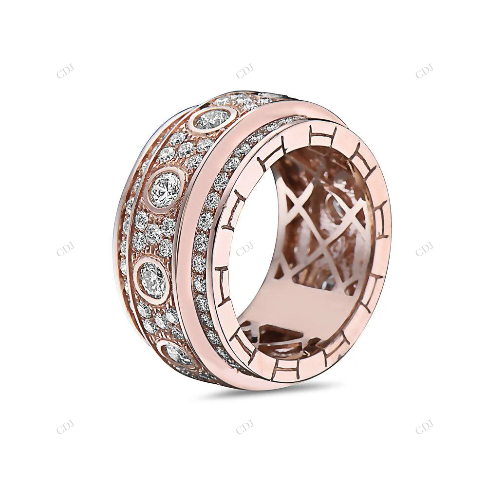 925 Silver Moissanite Hip-Hop Ring hip hop jewelry customdiamjewel