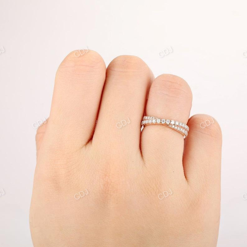 3/4 Eternity 0.89CTW Twist Matching Wedding Band customdiamjewel