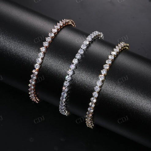 Real Natural Diamond 14K Solid Gold Tennis Chain Necklace For Unisex hip hop jewelry CustomDiamJewel