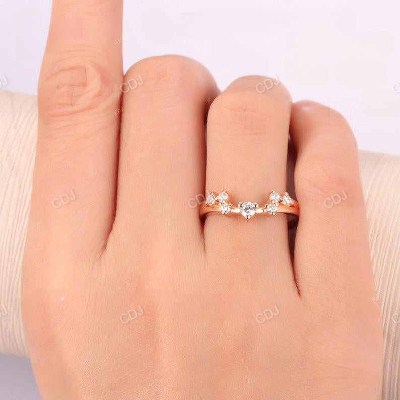 0.31CTW Round Diamond Art Deco Wedding Band customdiamjewel