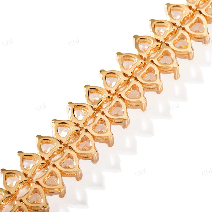 4mm Heart Diamond Link Tennis Chain hip hop jewelry CustomDiamJewel