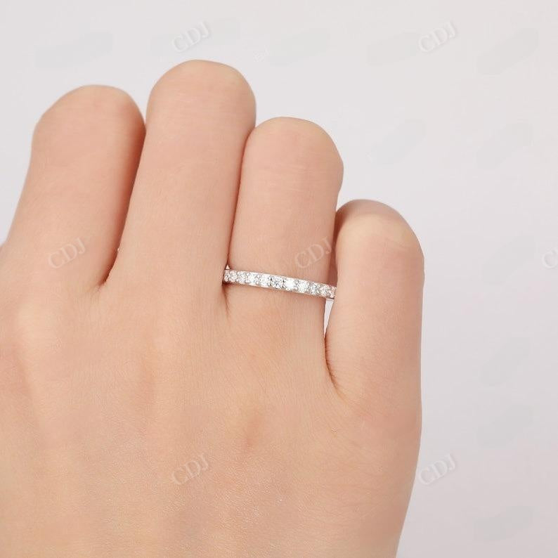 0.93ctw White Gold Full Eternity Straight Lab Grown Diamond Matching Ring customdiamjewel
