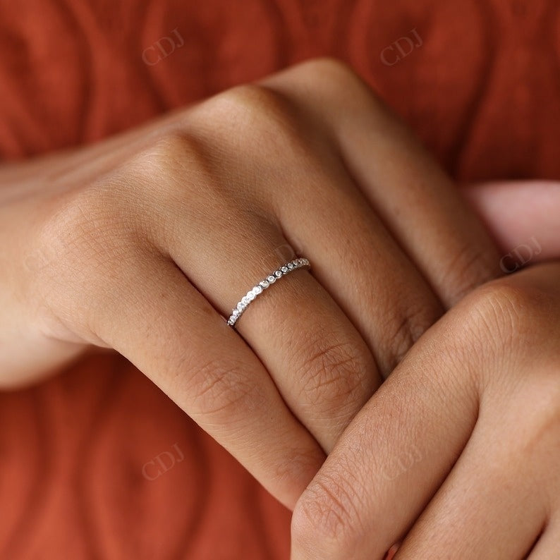 Bezel Setting 0.2CTW Round Lab grown diamond Wedding Band customdiamjewel