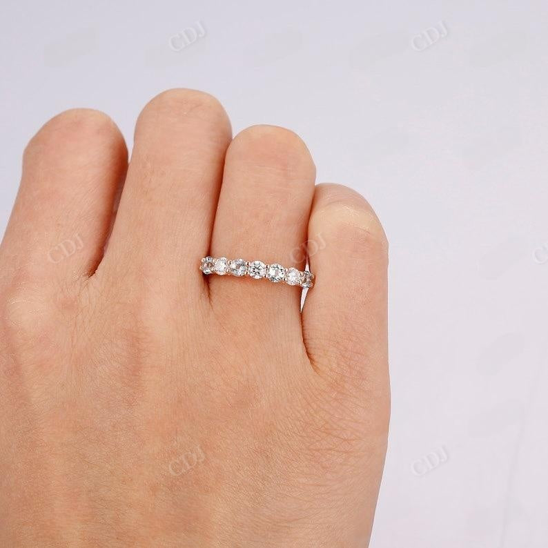 0.7ctw Women's Aquamarine Wedding Band customdiamjewel