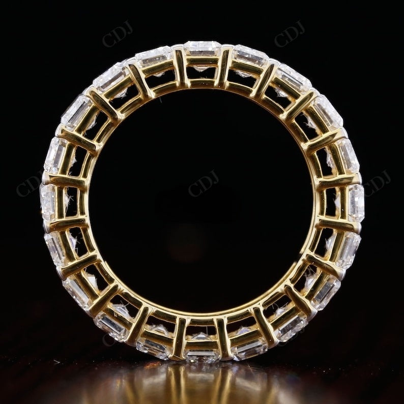 Emerald Cut Lab grown Diamond Wedding band woman customdiamjewel