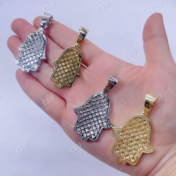 Men Fashion Daily Wear Hamsa Diamond Pendant customdiamjewel