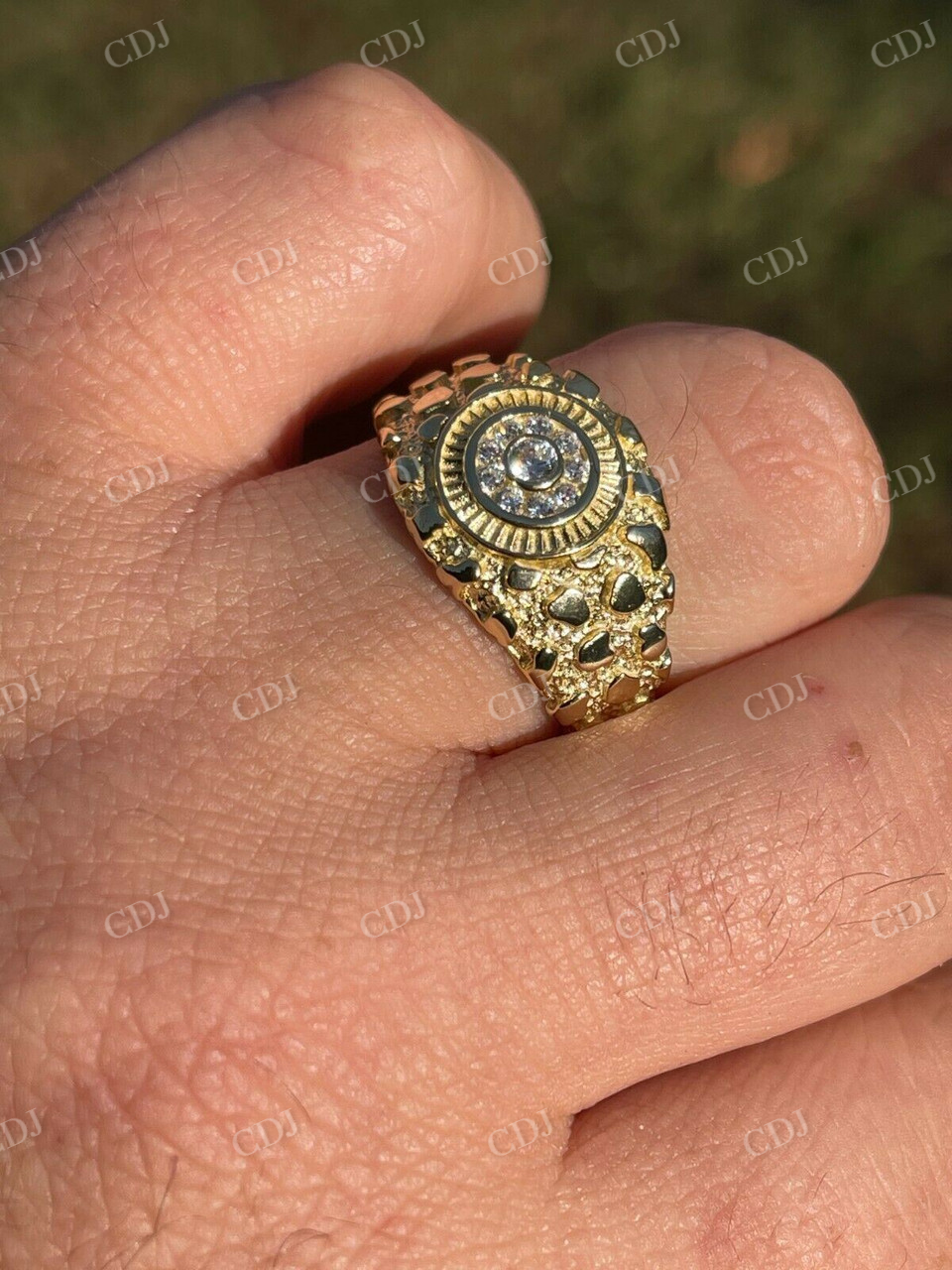 Antique Round Diamond Solid Gold Ring customdiamjewel
