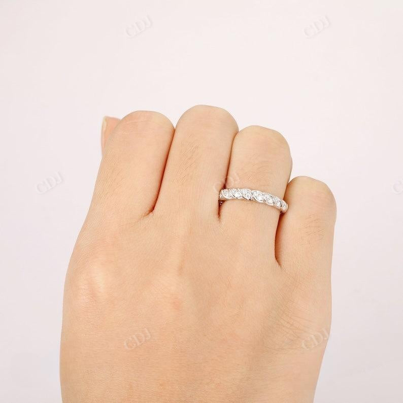 0.21ctw Rope Style Half Eternity CVD Diamond Wedding Band customdiamjewel
