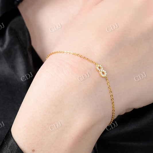 0.075CTW Natural Diamond Infinity Bracelet  customdiamjewel   