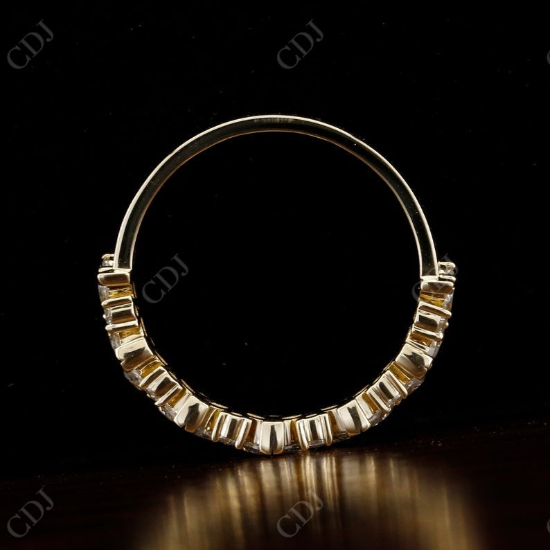 0.30CT Marquise and Round Natural Diamond Wedding Band customdiamjewel
