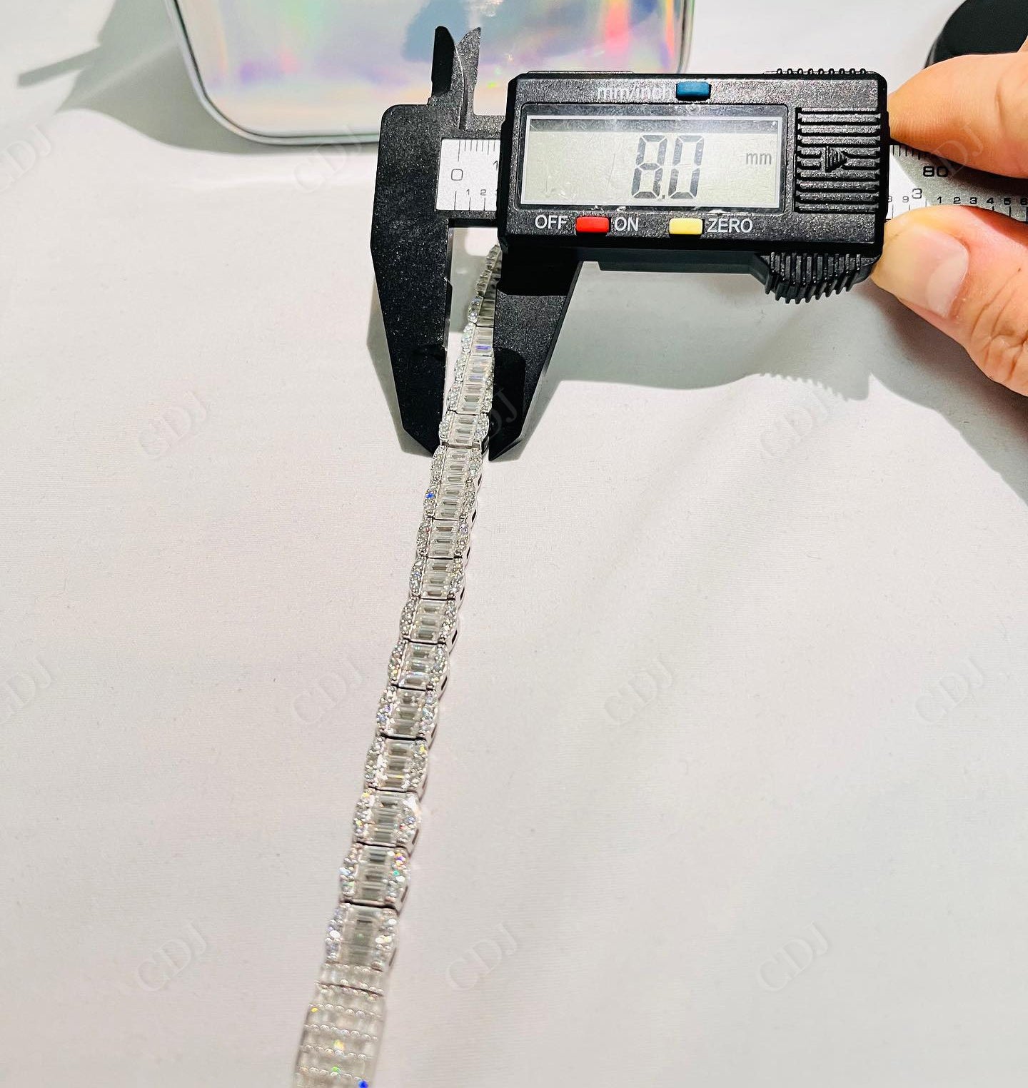 Baguette Diamond 925 Sterling Silver Hip Hop Iced Out Tennis Chain Necklace hip hop jewelry CustomDiamJewel