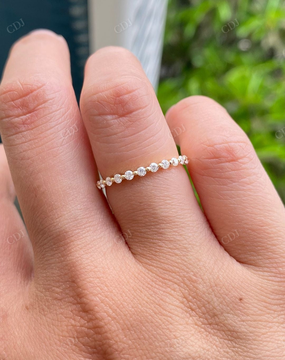Minimalist Lab Grown Diamond Bridal Band