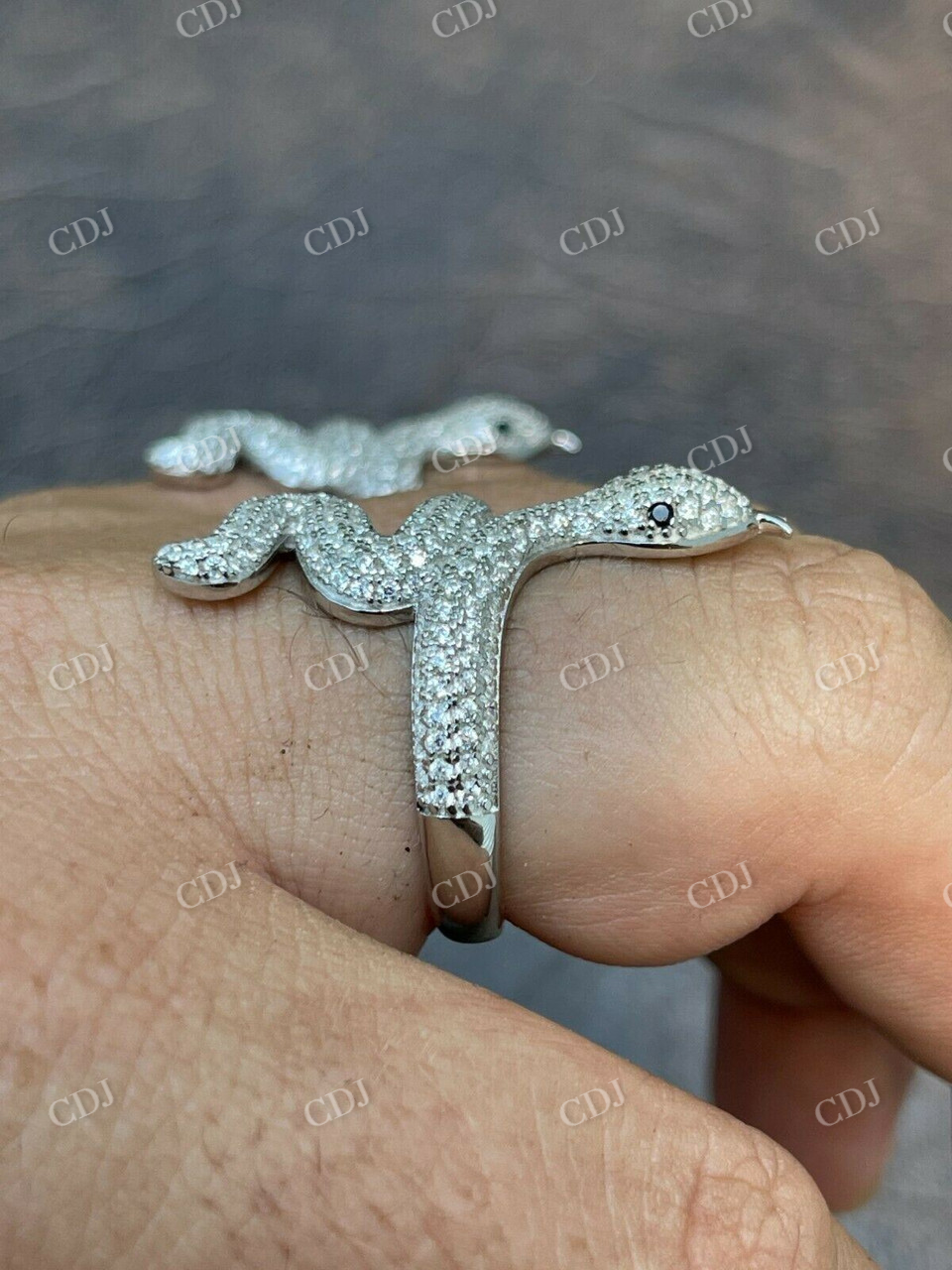 Snake Cobra Iced Diamond Ring customdiamjewel