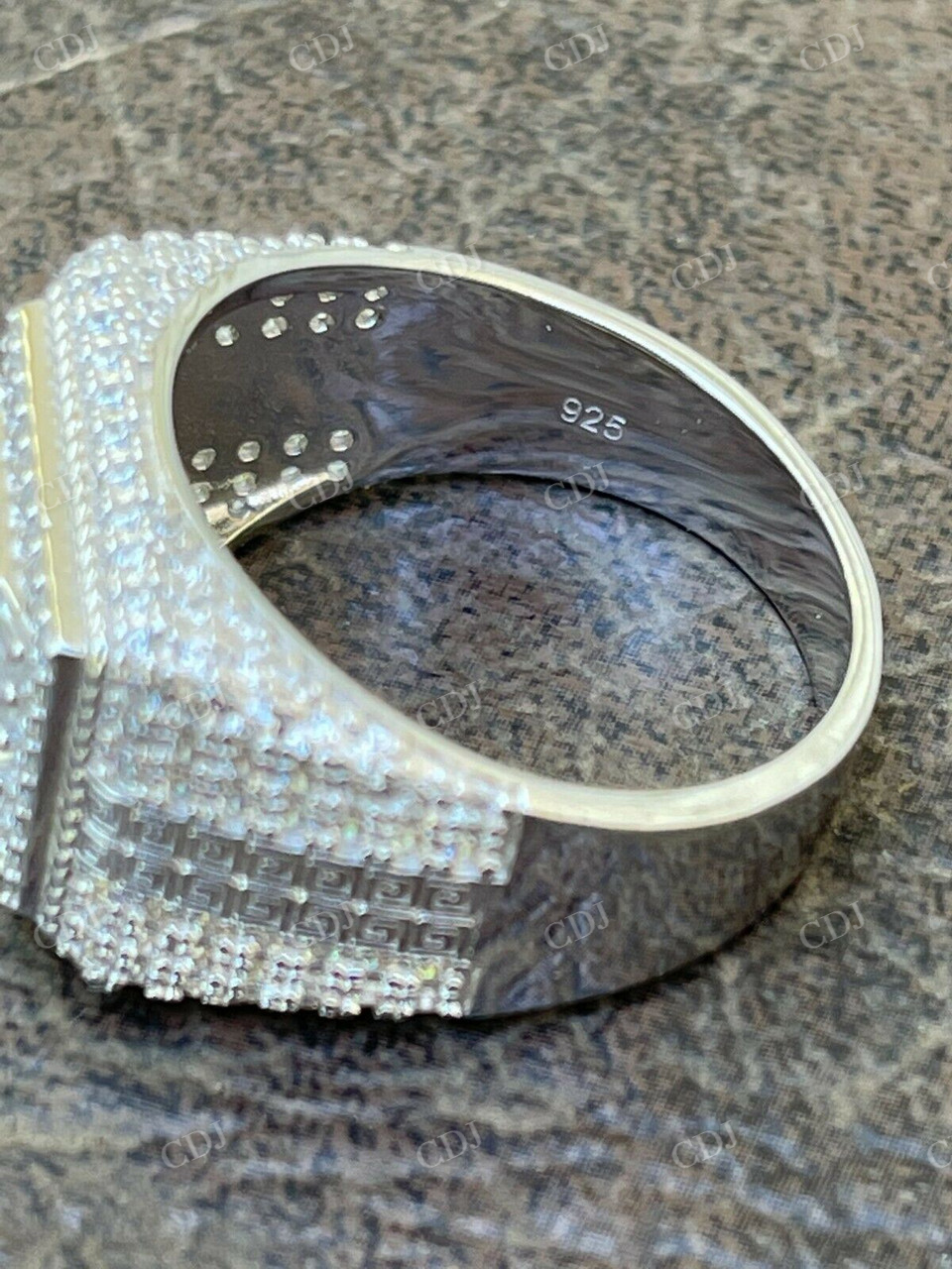Iced Baguette Diamond Pinky Hip Hop Ring customdiamjewel