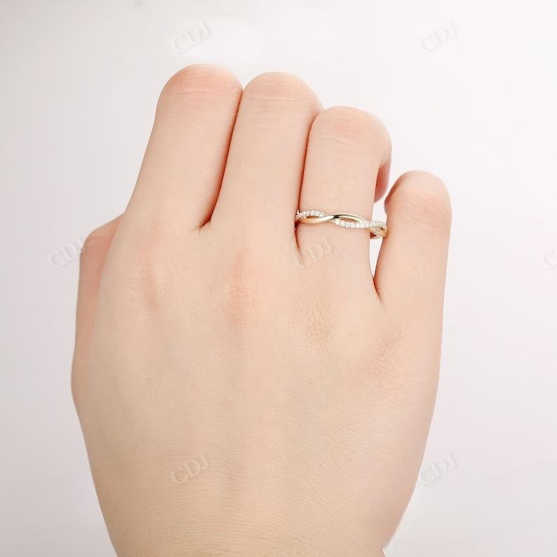 0.14ctw Half Lab Grown Diamond Eternity Twist Band For Women customdiamjewel