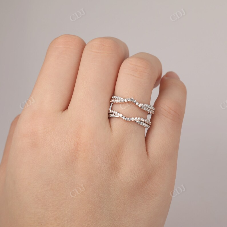 0.65CTW Diamond Two Tone Antique Ring Enhancer customdiamjewel