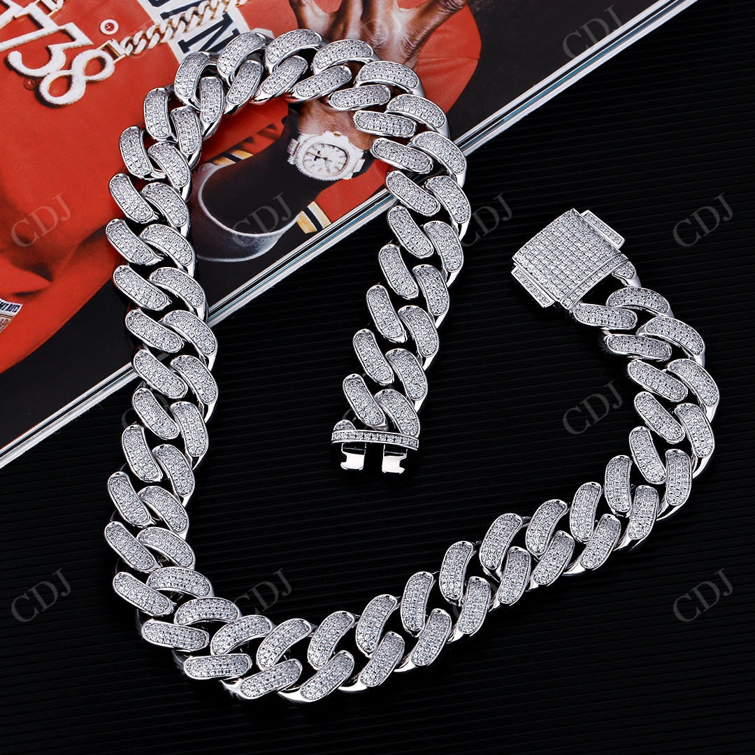 Cuban Link Iced Out Diamond Chain CustomDiamJewel