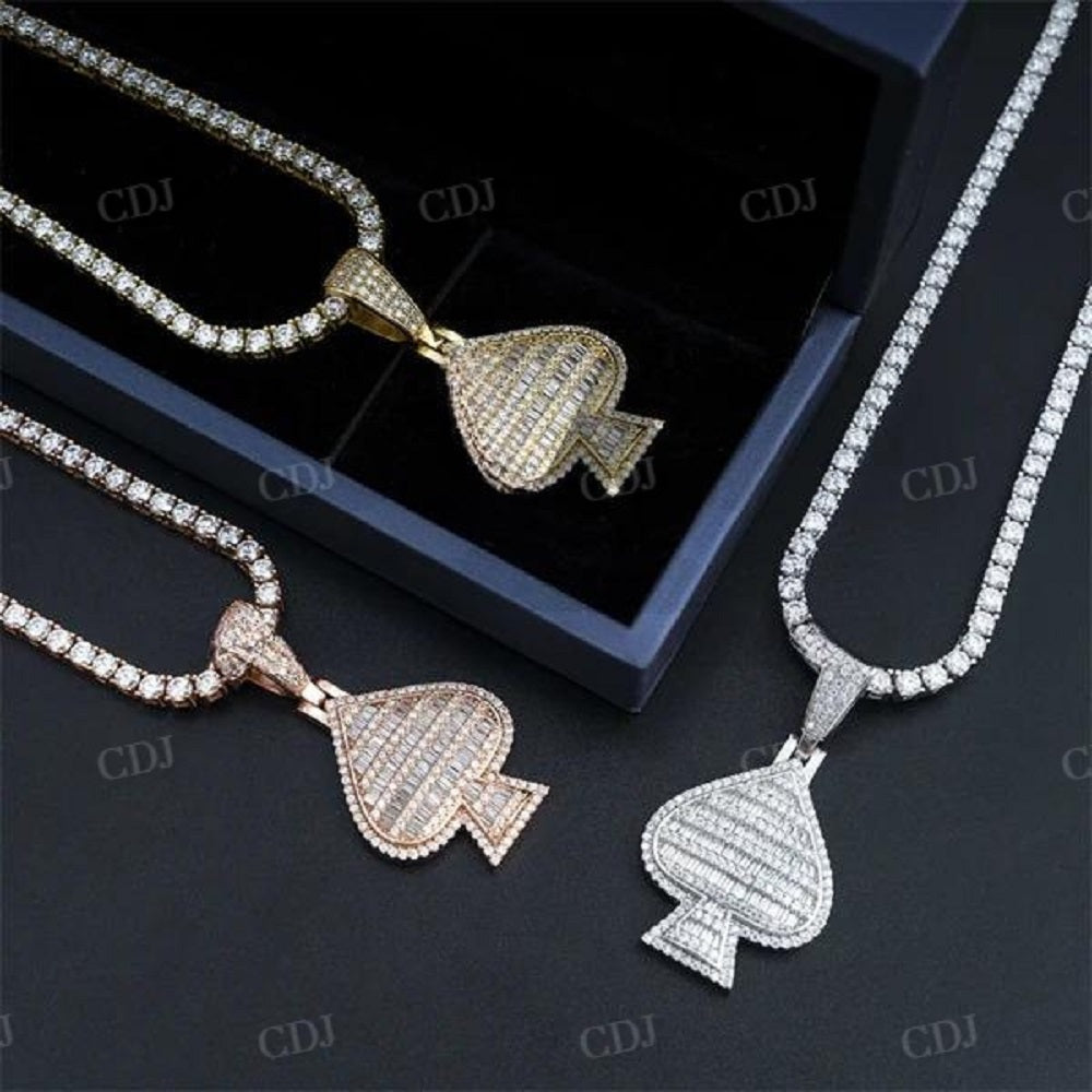 Iced Out Hip Hop Poker Symbol ACE Diamond Pendant customdiamjewel