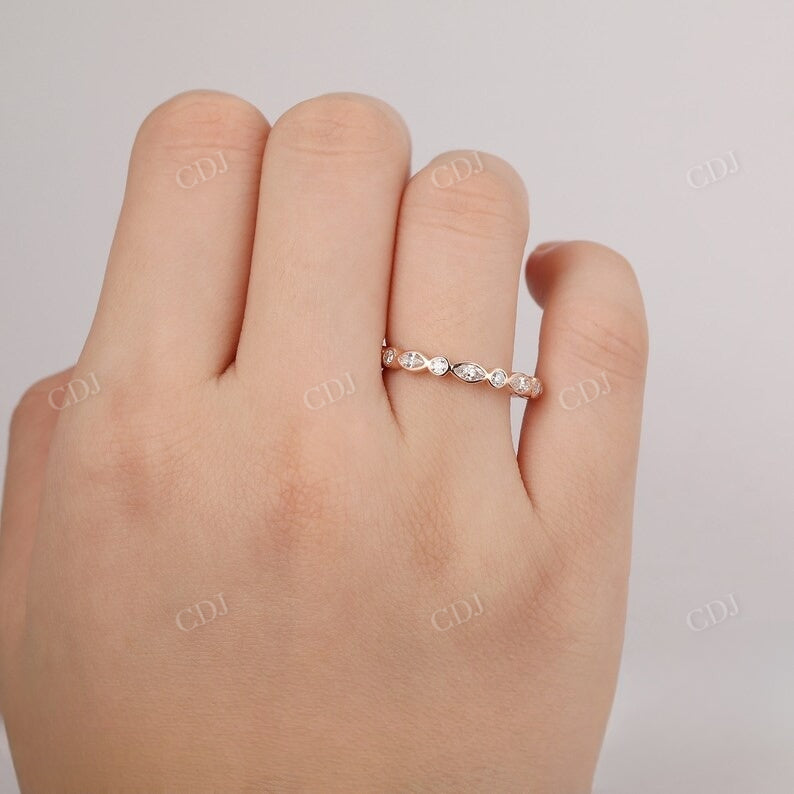 Natural Diamond Marquise And Round Cut Wedding Band Wedding Band customdiamjewel