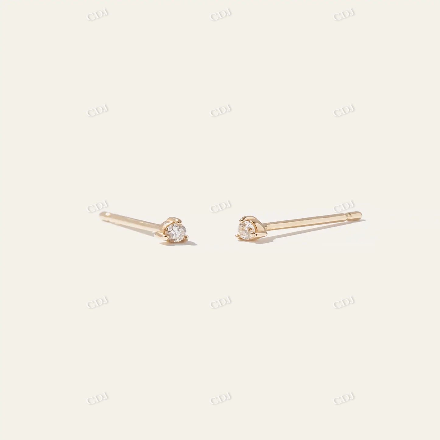 14K Gold Diamond Tiny Studs customdiamjewel