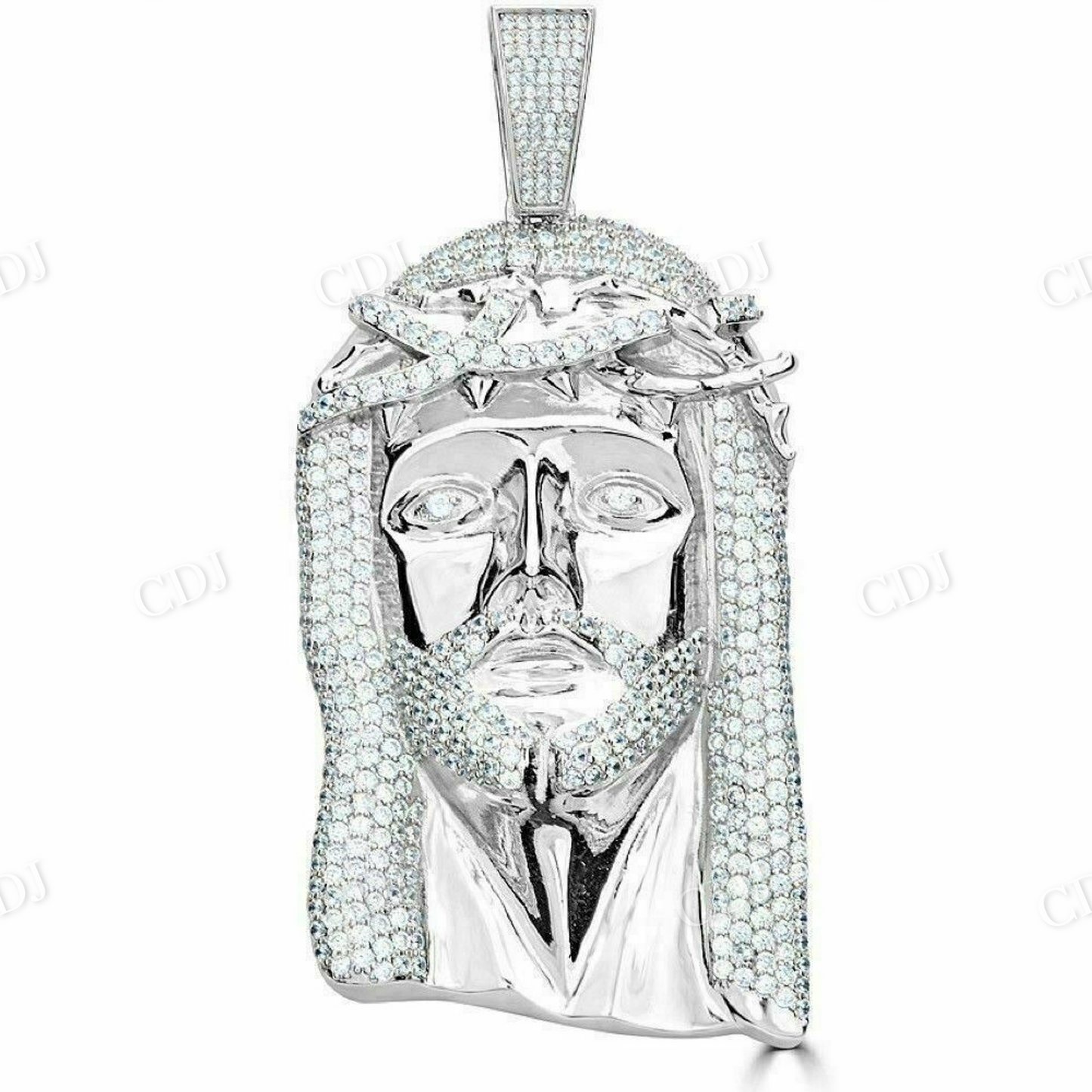 Mens Jesus Head Diamond Piece Hip Hop Pendant customdiamjewel